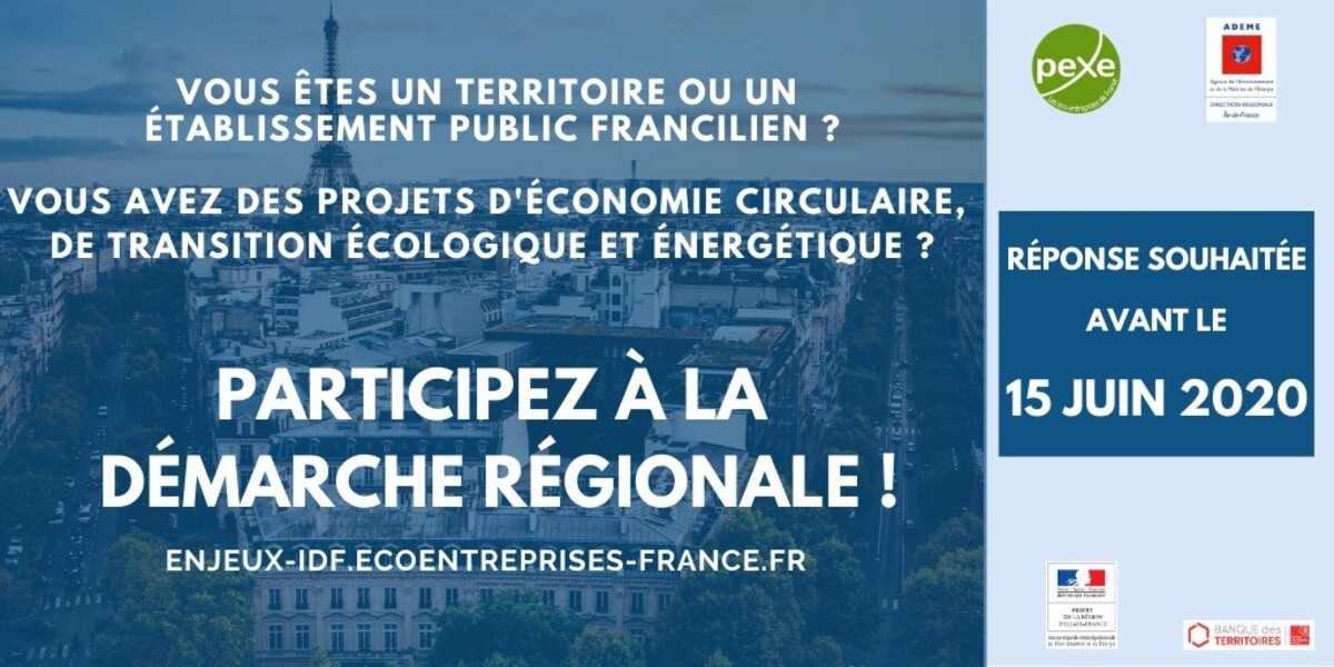 Transition écologique et énergétique en Ile-de-France, faites connaître vos besoins et réalisations exemplaires 
