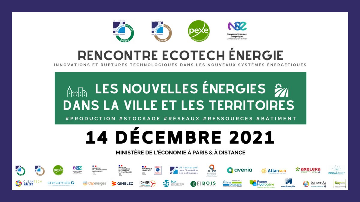 Rencontre Ecotech Energie : le 14 décembre prochain au Ministère de l'économie et à distance