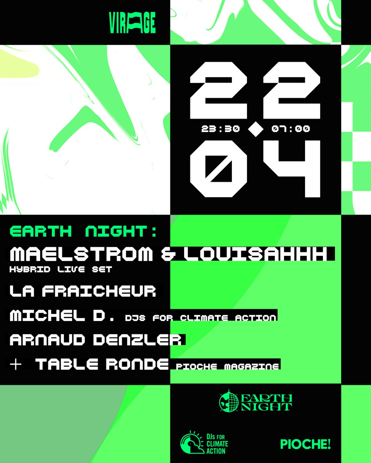 EARTH NIGHT - 22 AVRIL - VIRAGE CLUB